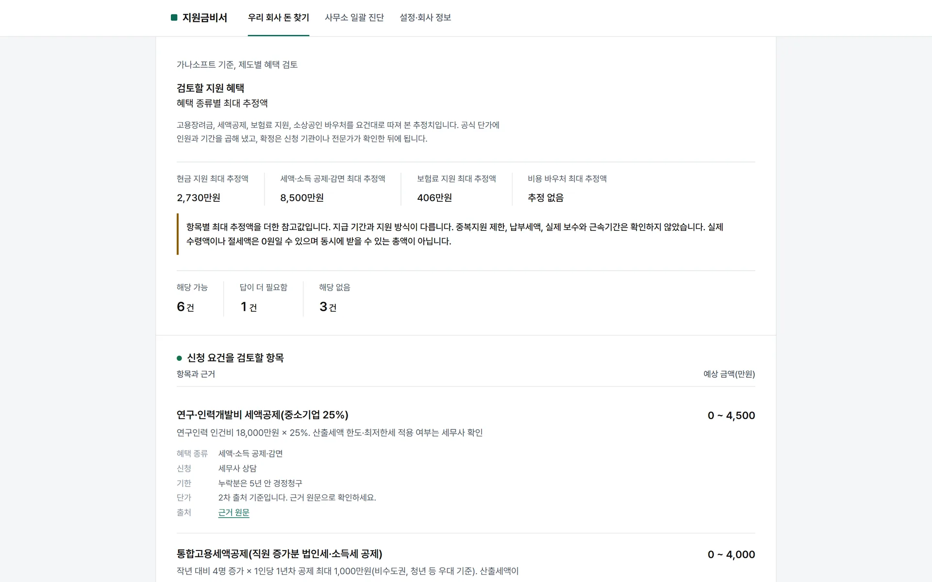 우리 회사 혜택 검토